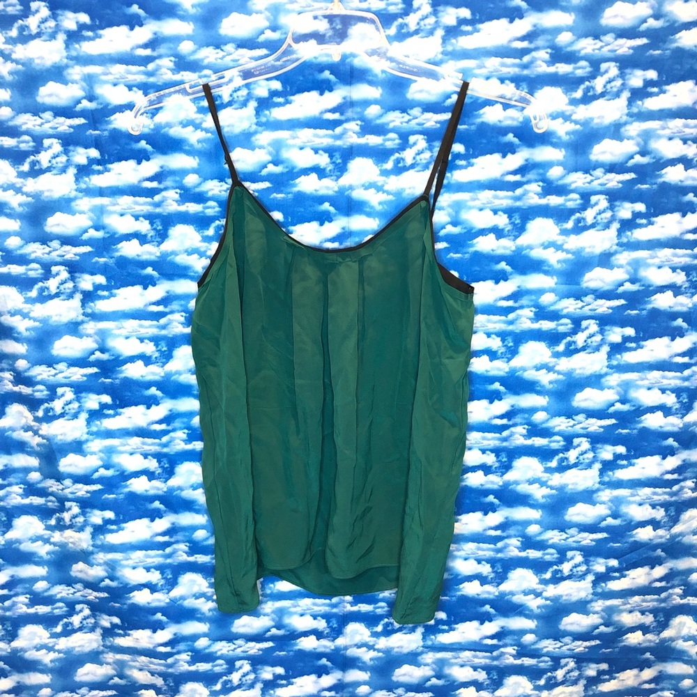Silence and Noise 100% Silk Emerald Tank